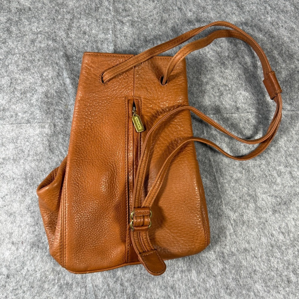 COACH Vintage Sonoma Sling Bag Natural Grain Leather Crossbody 4922 Tan Italy